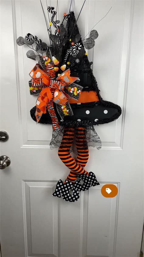 Make a Spooky Statement with a Witch Themed Door Hanger